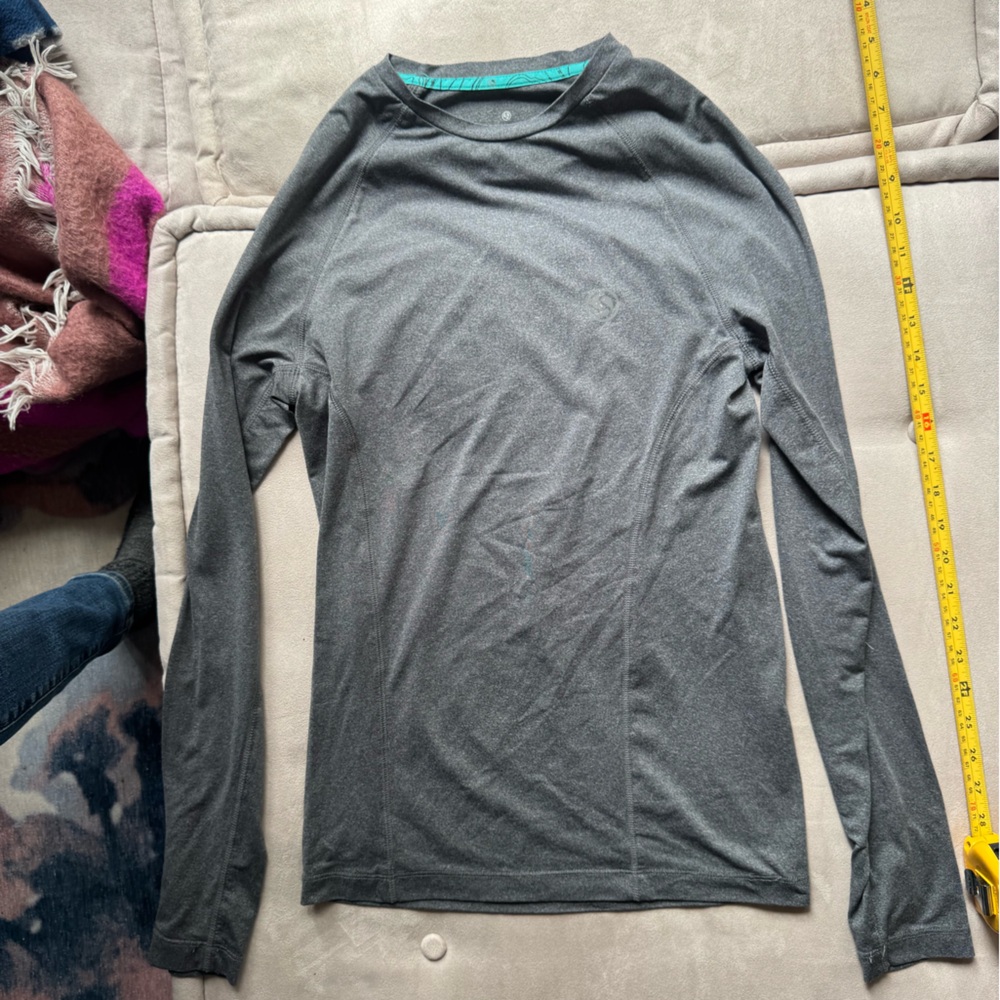 FlexFit Climate Smart Sun Protective Gray Long Sleeve Athletic Shirt